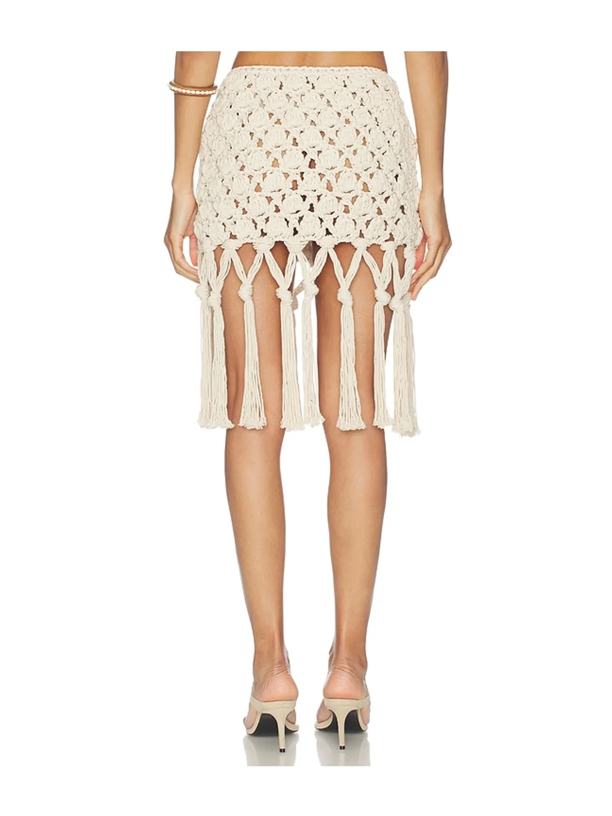 BALMAIN CROCHET COTTON KNIT スカート - 画像4