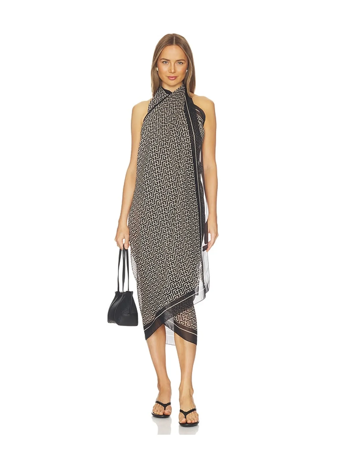 BALMAIN Monogramme Cover Up Pareo - 画像5