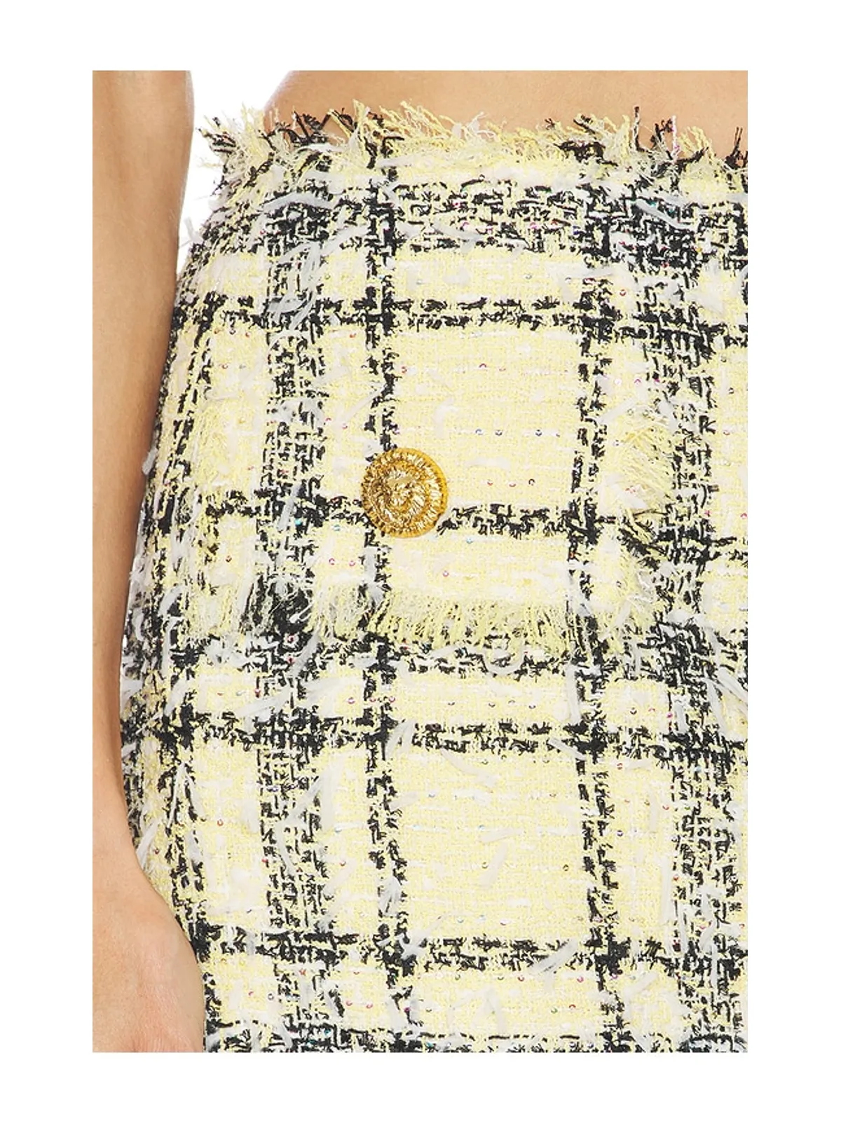 BALMAIN GLITTERED TWEED MINI スカート - 画像6