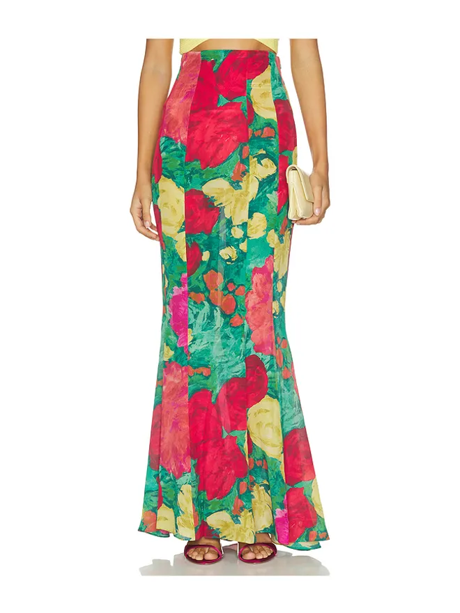 BALMAIN BALMAIN ROSES スカート - Red,Green.の商品画像