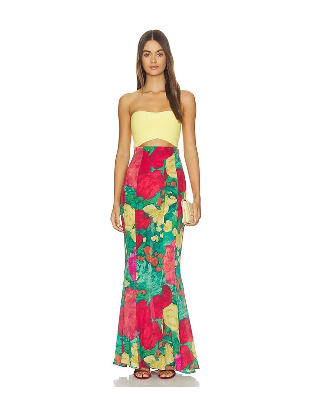 BALMAIN ROSES スカート - Red,Green. - 画像5
