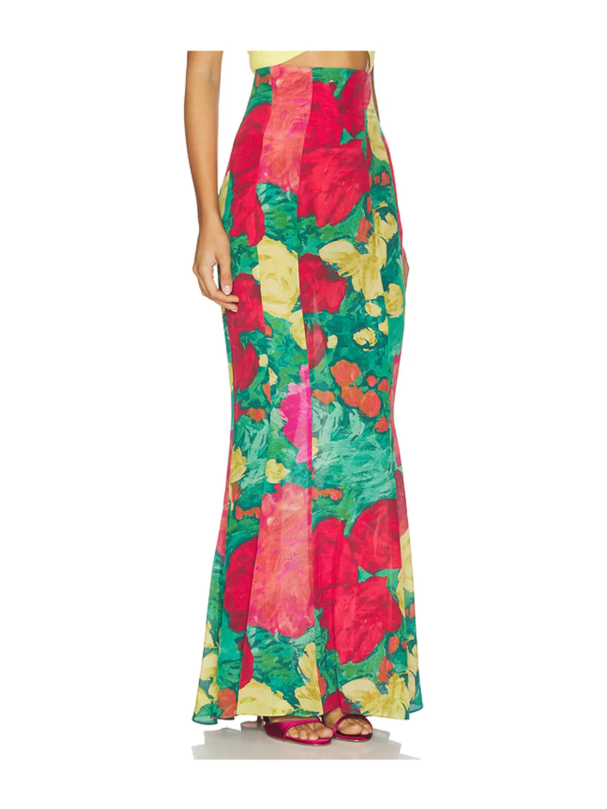 BALMAIN ROSES スカート - Red,Green. - 画像2
