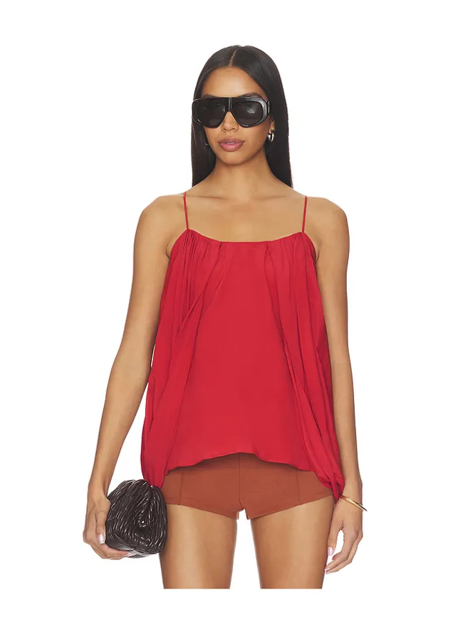 BALMAIN BALMAIN THIN STRAPS DRAPED CREPE トップの商品画像