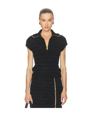 BALMAIN ZIPPED ショートスリーブトップ - サムネイル1