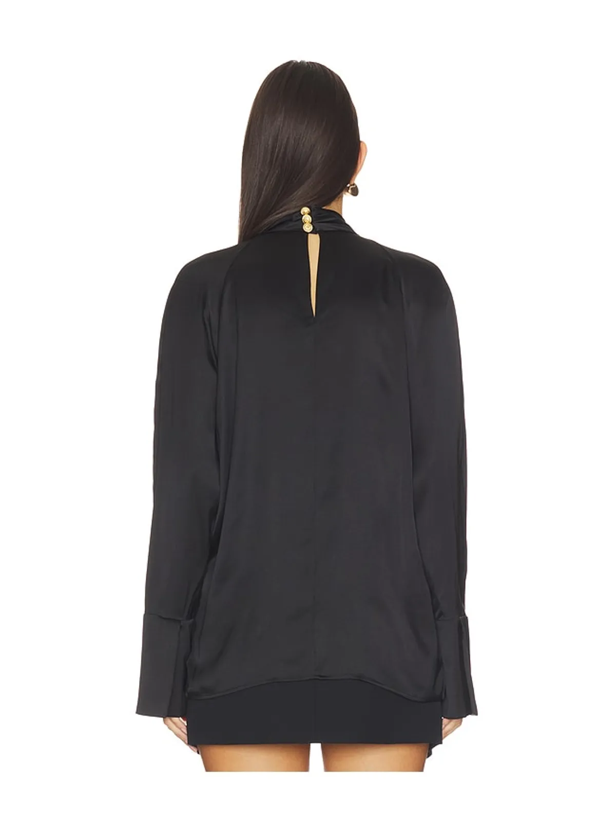 BALMAIN DRAPPED SILK ブラウス - 画像3