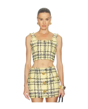 BALMAIN GLITTER TWEED TARTAN トップ - サムネイル1
