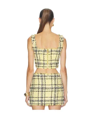 BALMAIN GLITTER TWEED TARTAN トップ - サムネイル3