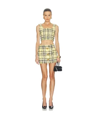 BALMAIN GLITTER TWEED TARTAN トップ - サムネイル4