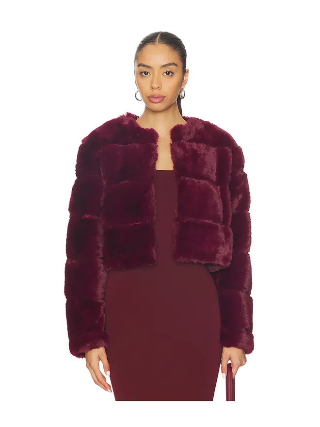 BLANKNYC BLANKNYC クロップドフェイクファーコートの商品画像