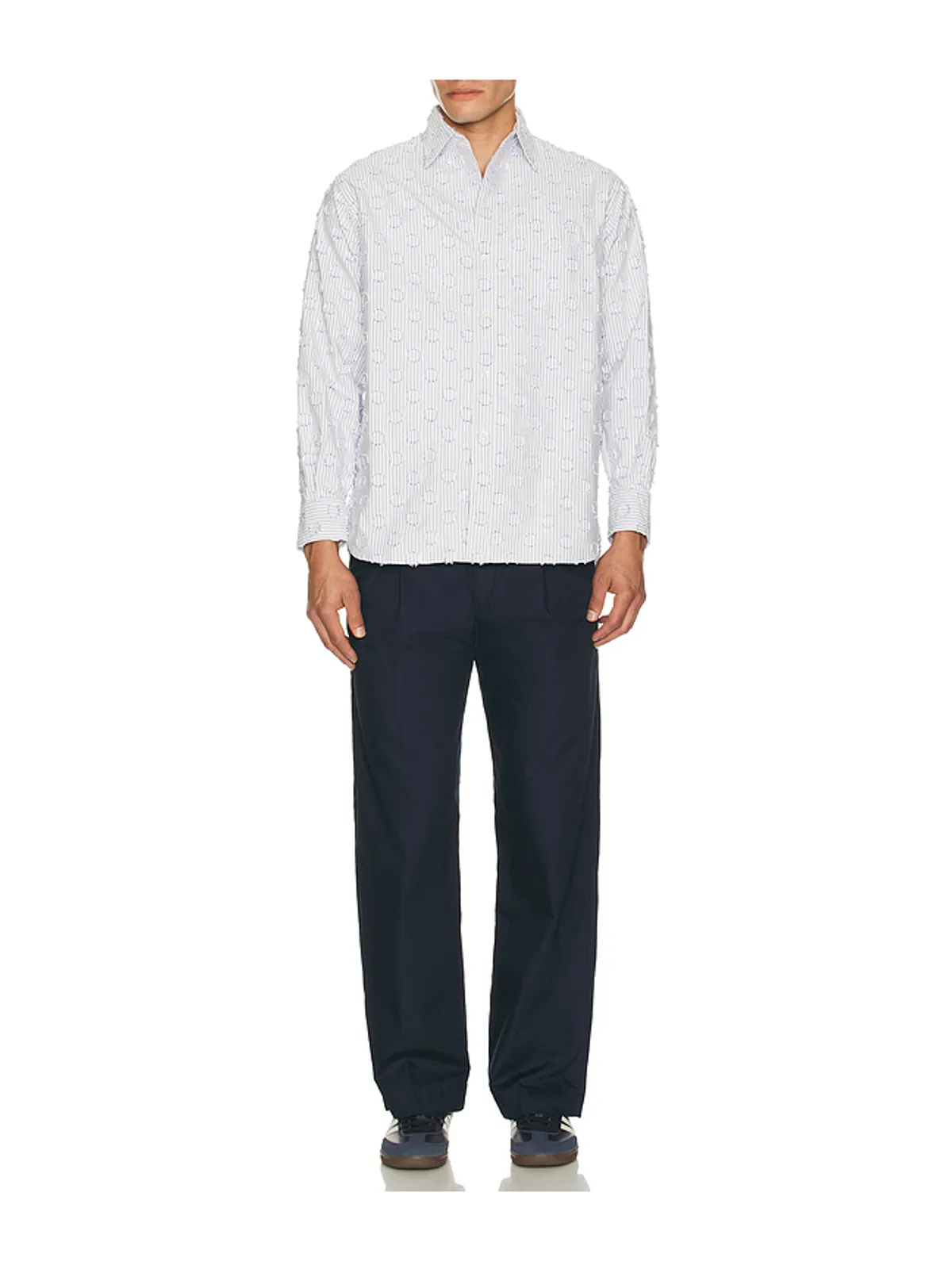 Beams Plus BURNOUT DOT シャツ - 画像2