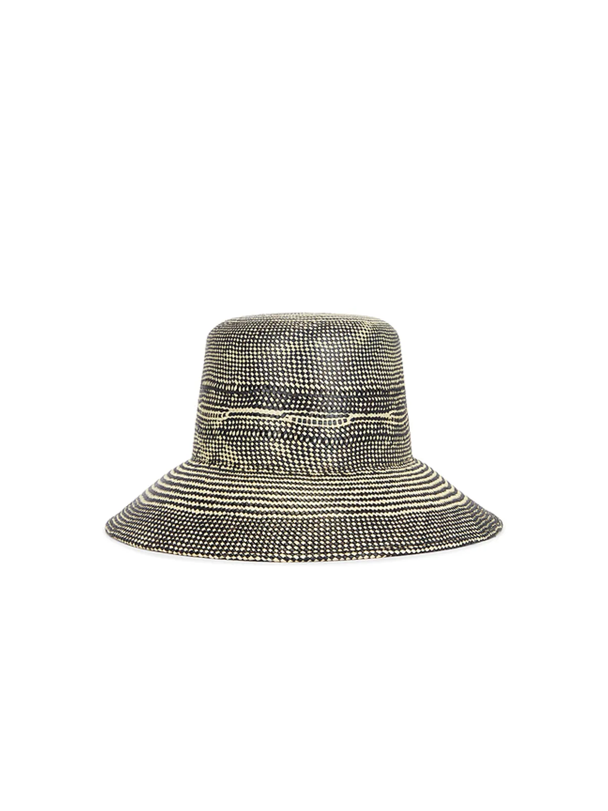 Brixton PANAMA ネイビーパナマストローバケットハット - Black,Neutral. - 画像2