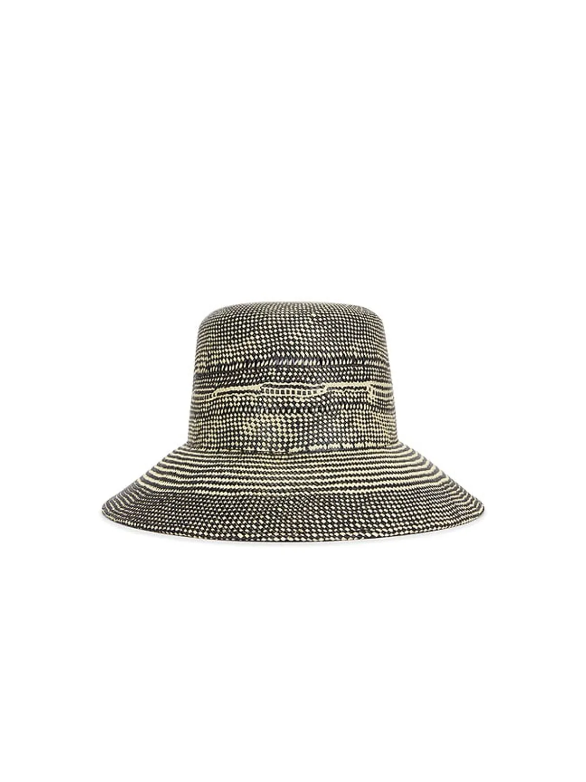 Brixton PANAMA ネイビーパナマストローバケットハット - Black,Neutral. - 画像3