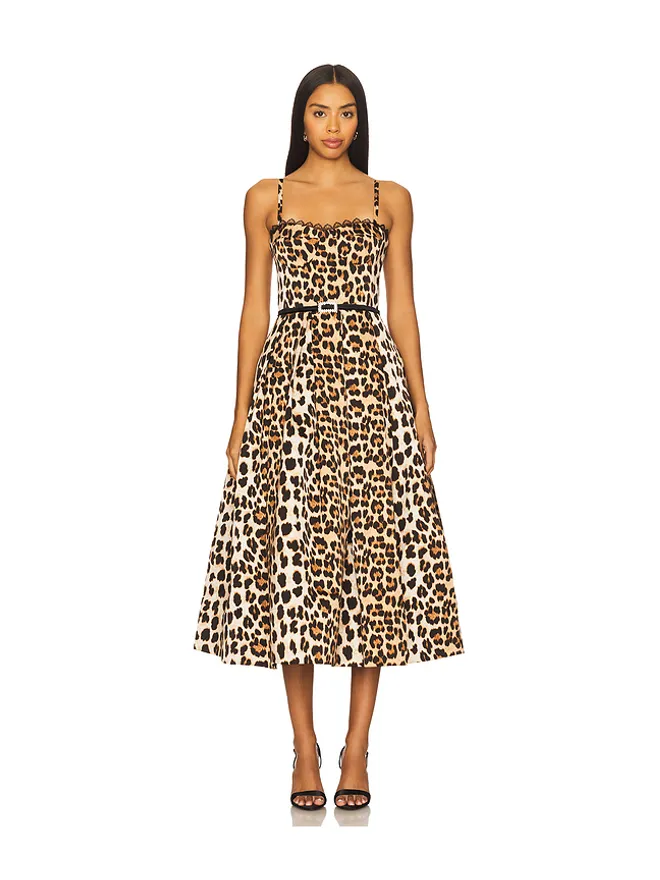 Bronx and Banco Bronx and Banco Inara Leopard Midi Dressの商品画像