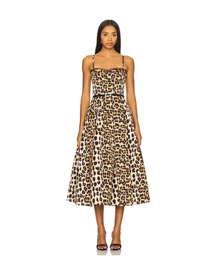 Bronx and Banco Inara Leopard Midi Dress - サムネイル1