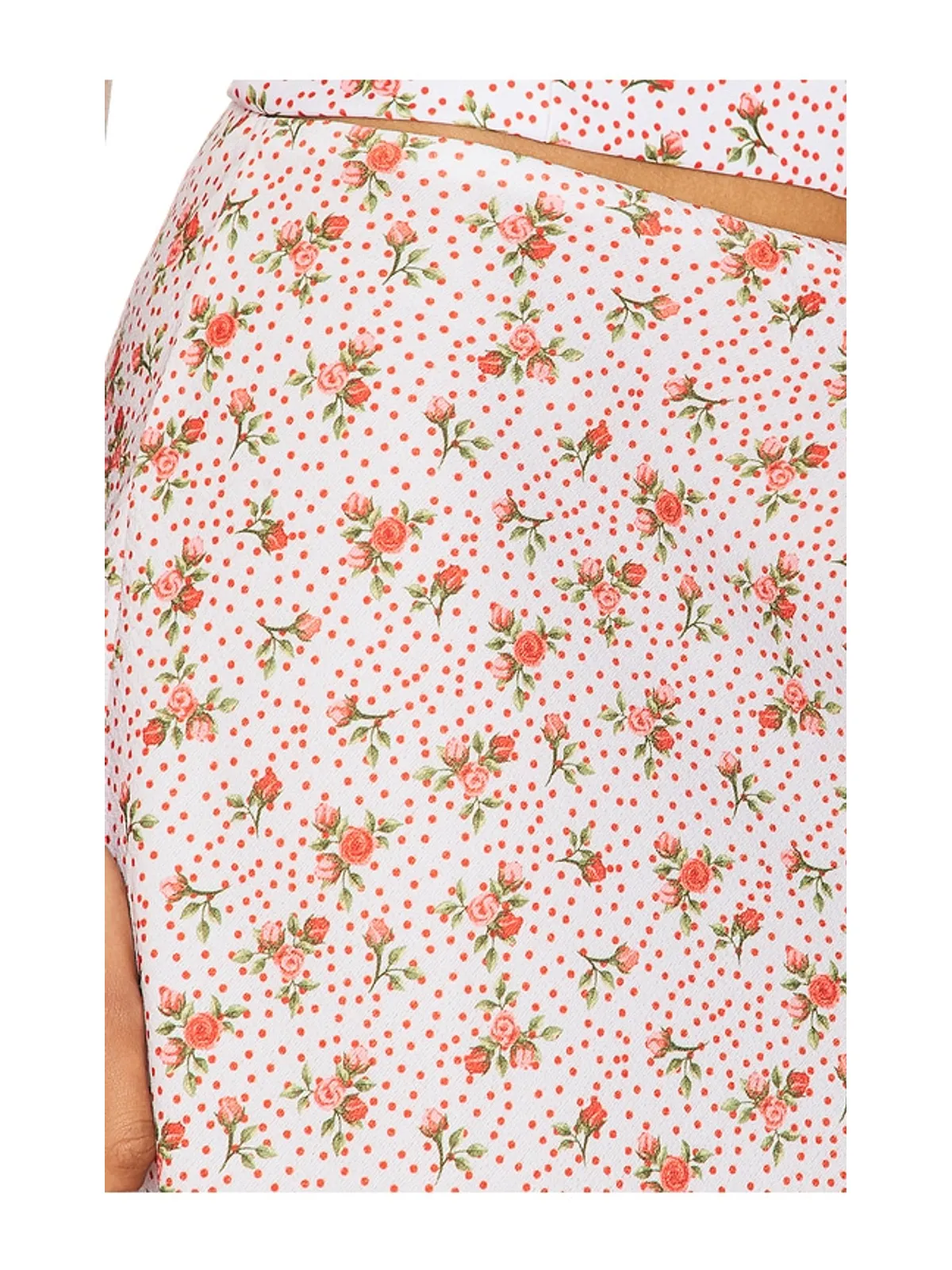 Bella Venice ROXY ミディ丈スカート - Red,Ivory. - 画像6
