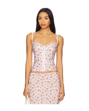 Bella Venice CAROLINE コルセットトップ - Red,Ivory. - サムネイル1