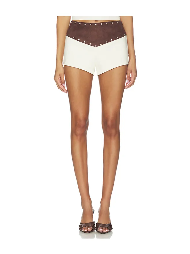 BY.DYLN BY.DYLN ELIO MICRO ショートパンツ - Ivory,Brown.の商品画像