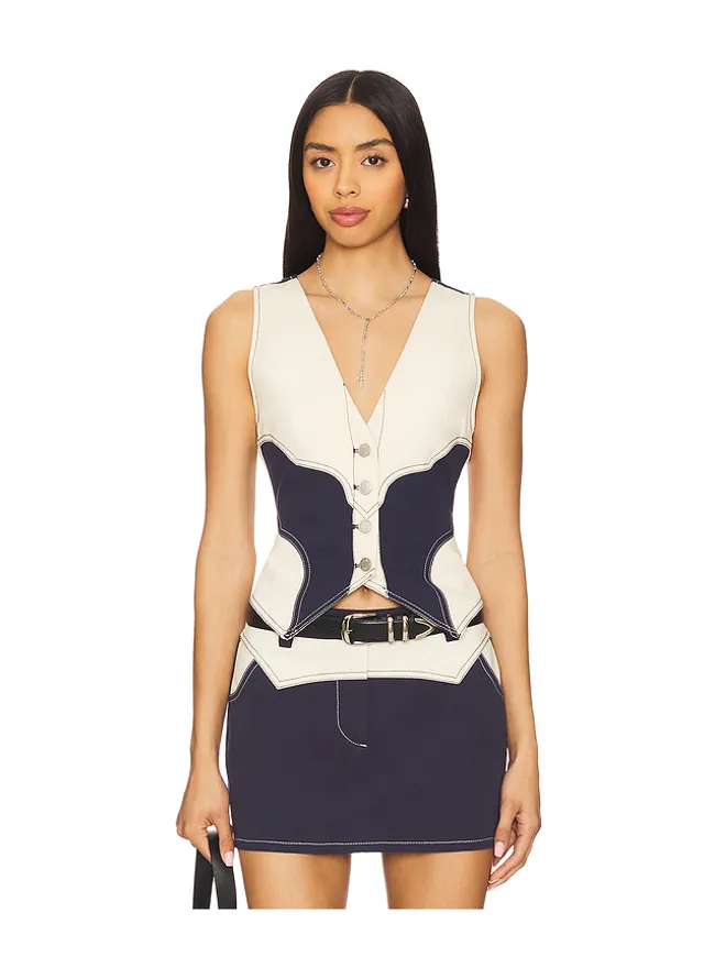 BY.DYLN BY.DYLN DONELLA トップ - Ivory,Navy.の商品画像