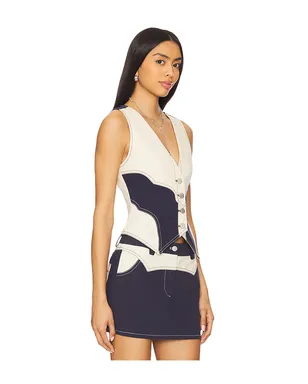 BY.DYLN DONELLA トップ - Ivory,Navy. - サムネイル2