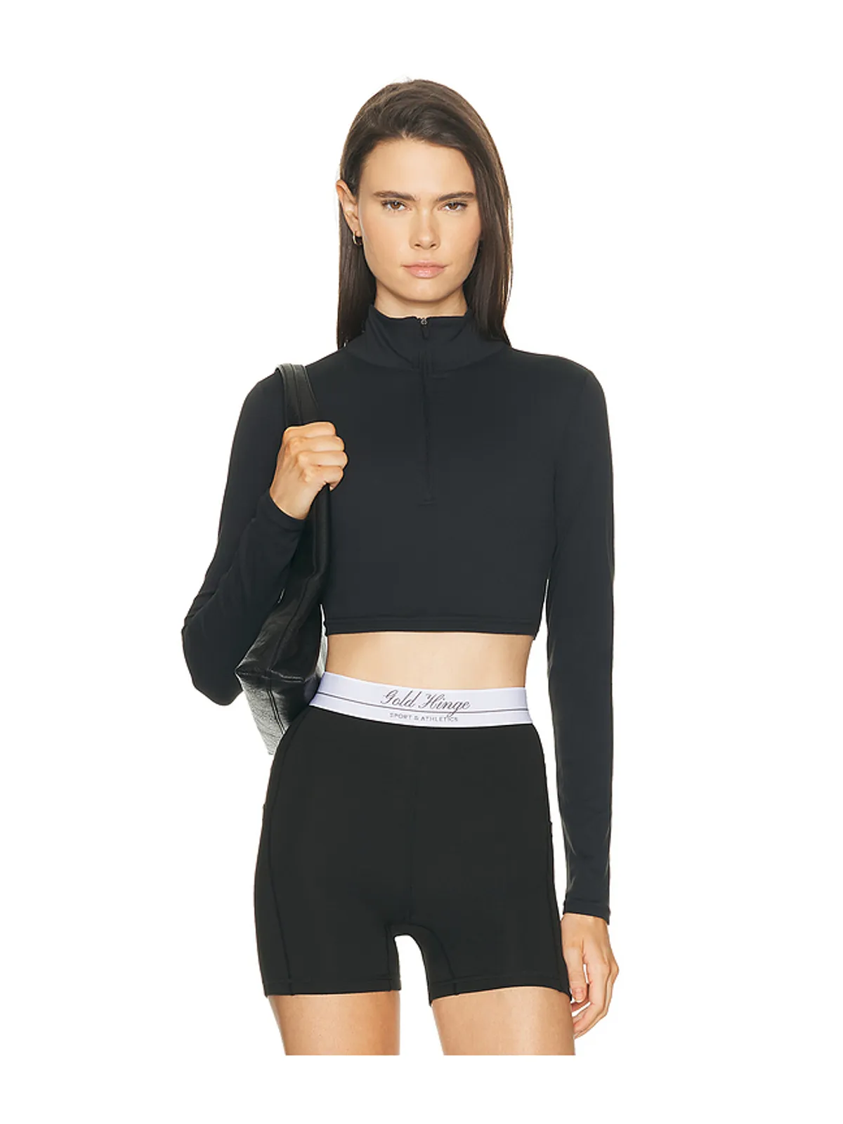 Gold Hinge ATHLETIC HALF ZIP CROP TOP アスレチックハーフジップ クロップトップ - 画像1