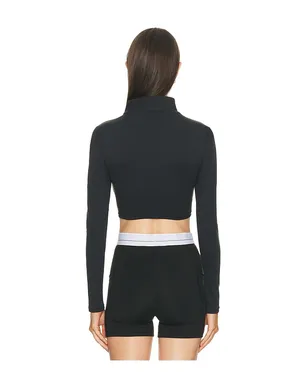 Gold Hinge ATHLETIC HALF ZIP CROP TOP アスレチックハーフジップ クロップトップ - サムネイル3