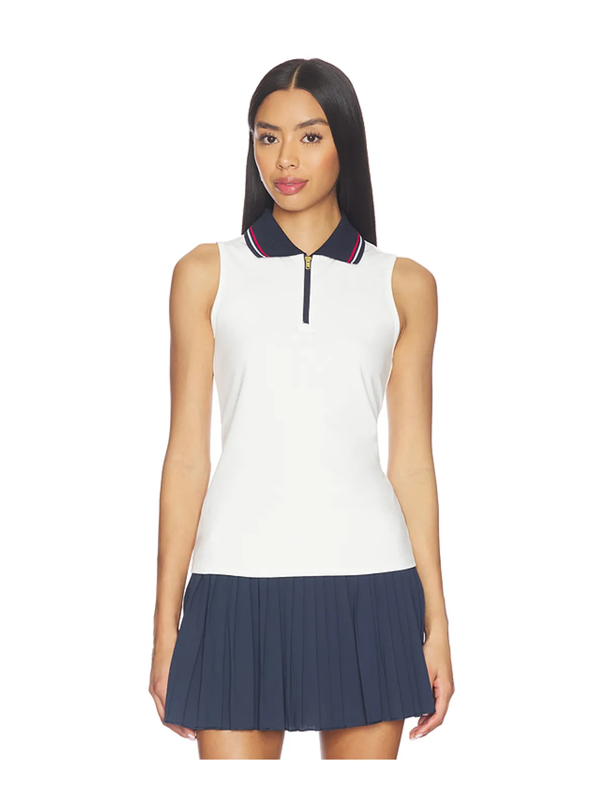 Gold Hinge ZIPPER POLO TANK TOP ジッパー ポロ タンクトップ - 画像1