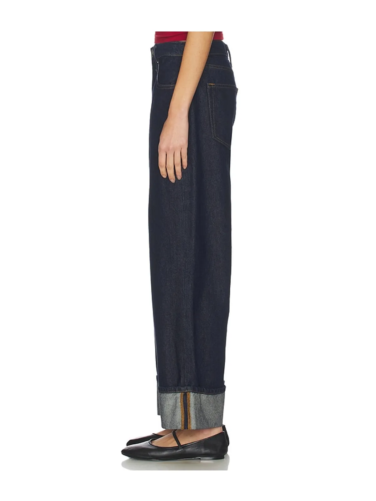 Good American GOOD STANDARD BAGGY CUFFED ワイドレッグ - 画像5