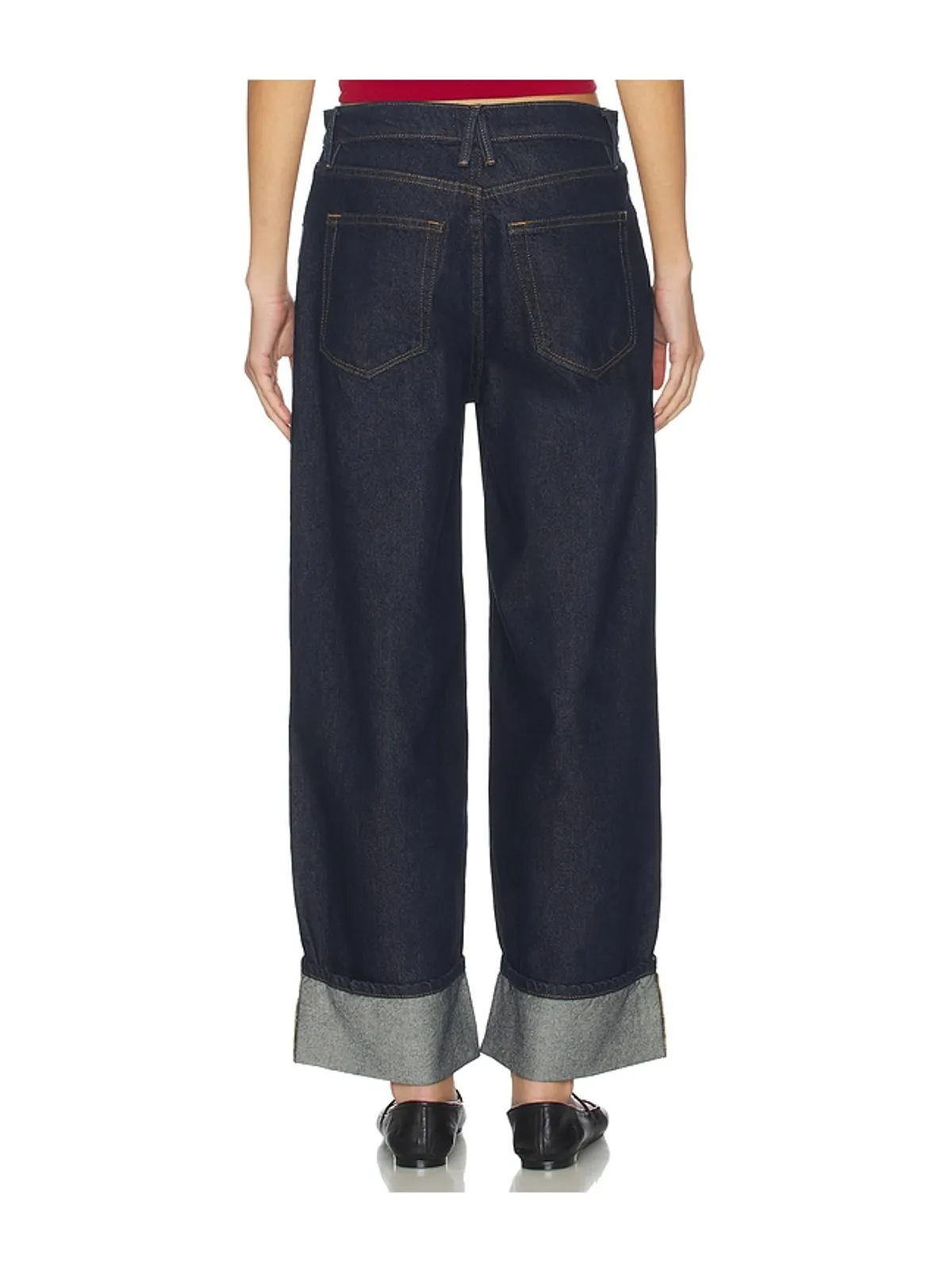 Good American GOOD STANDARD BAGGY CUFFED ワイドレッグ - 画像7