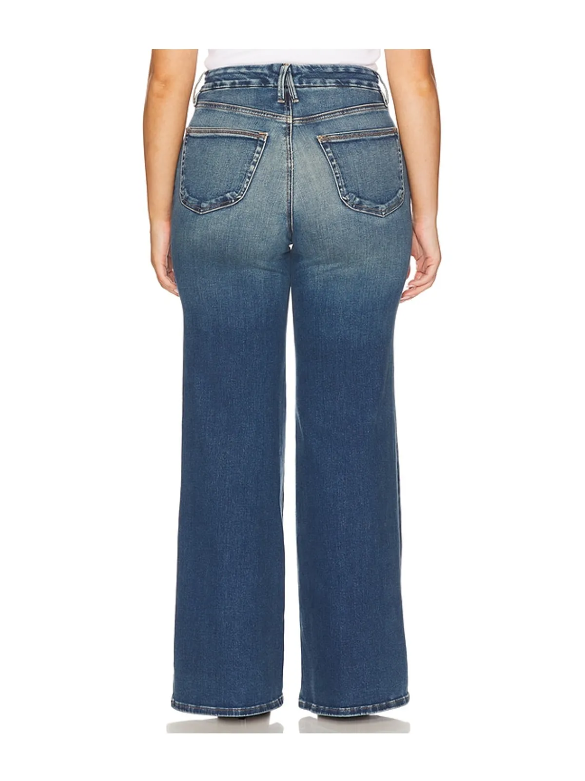 Good American SOFT TECH GOOD WAIST PALAZZO フレア - 画像8