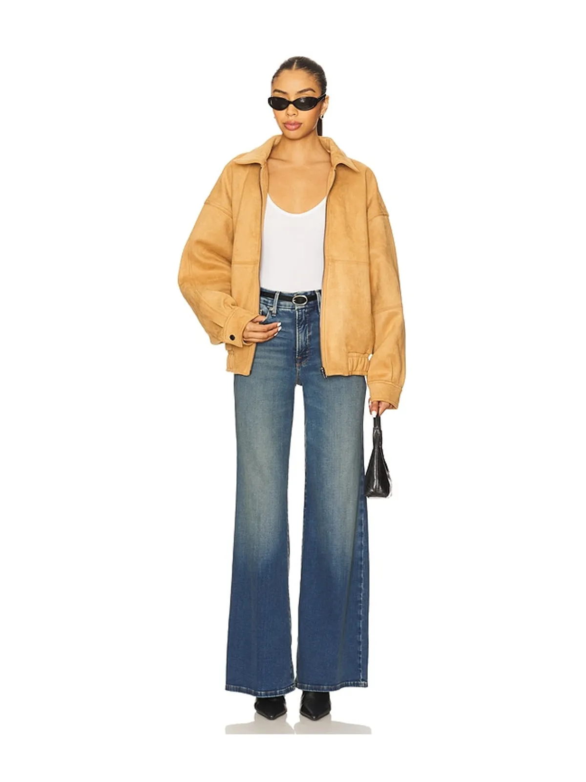 Good American SOFT TECH GOOD WAIST PALAZZO フレア - 画像9