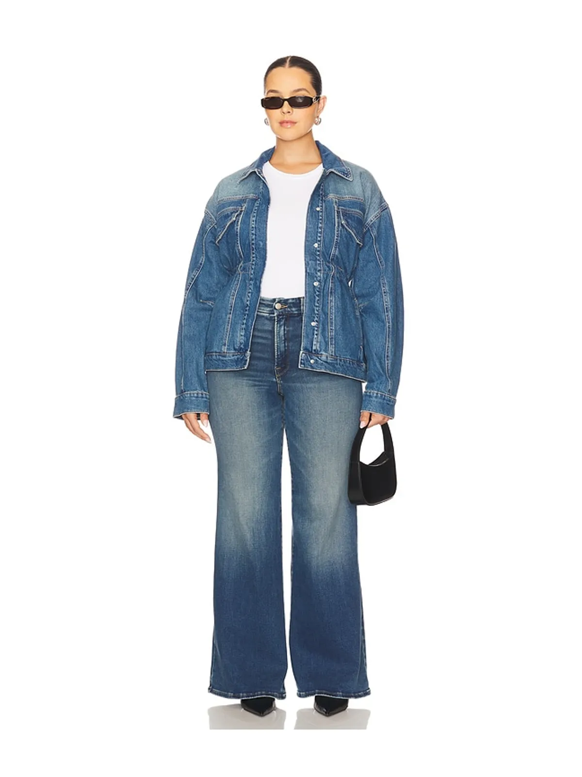 Good American SOFT TECH GOOD WAIST PALAZZO フレア - 画像10