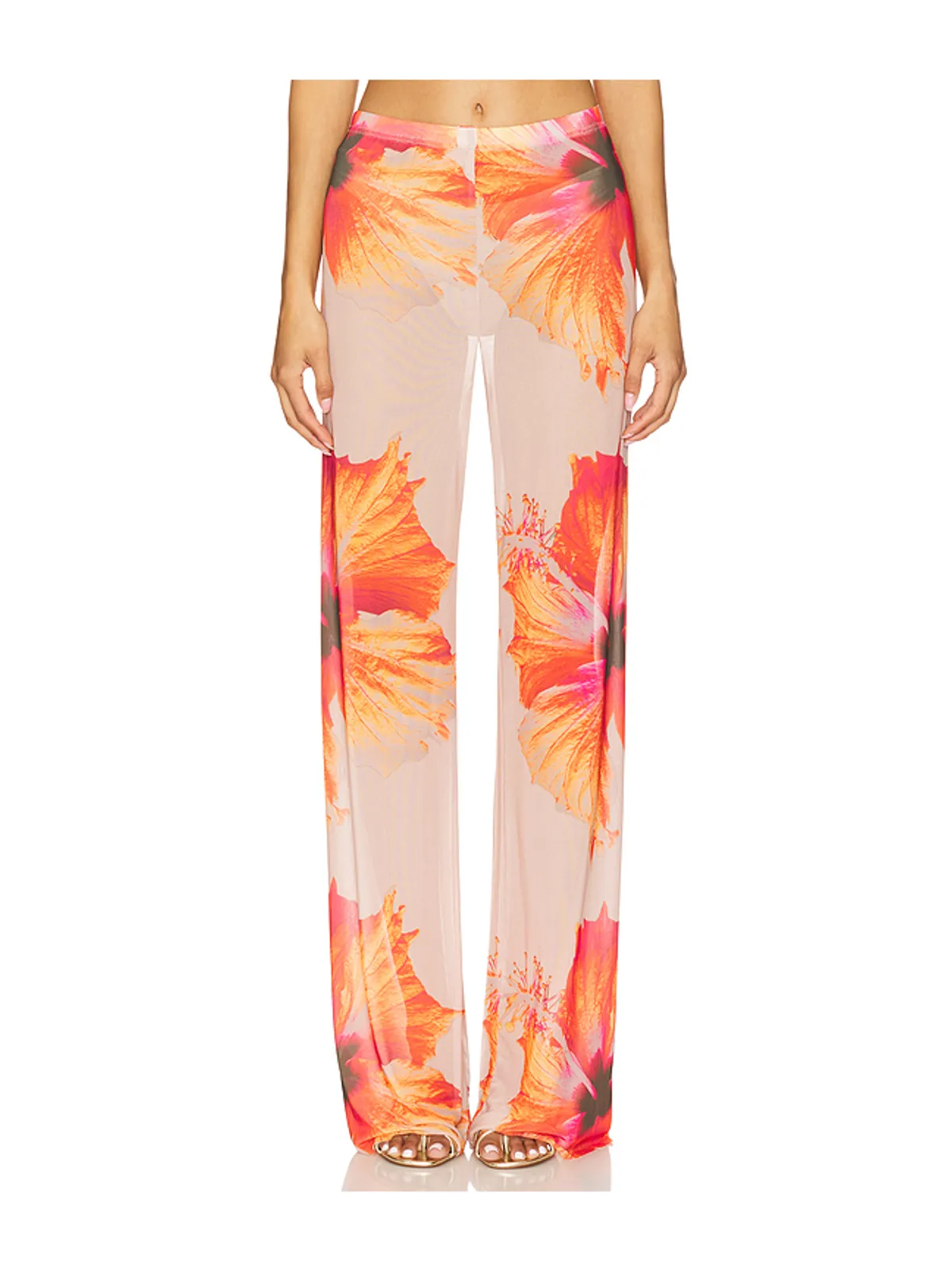 Good American ワイドレッグパンツ - Orange,Neutral. - 画像1