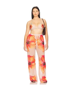 Good American ワイドレッグパンツ - Orange,Neutral. - サムネイル10