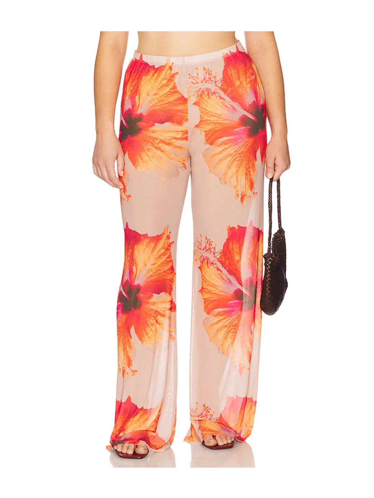 Good American ワイドレッグパンツ - Orange,Neutral. - 画像2
