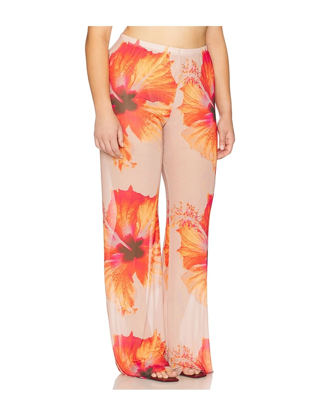 Good American ワイドレッグパンツ - Orange,Neutral. - 画像4