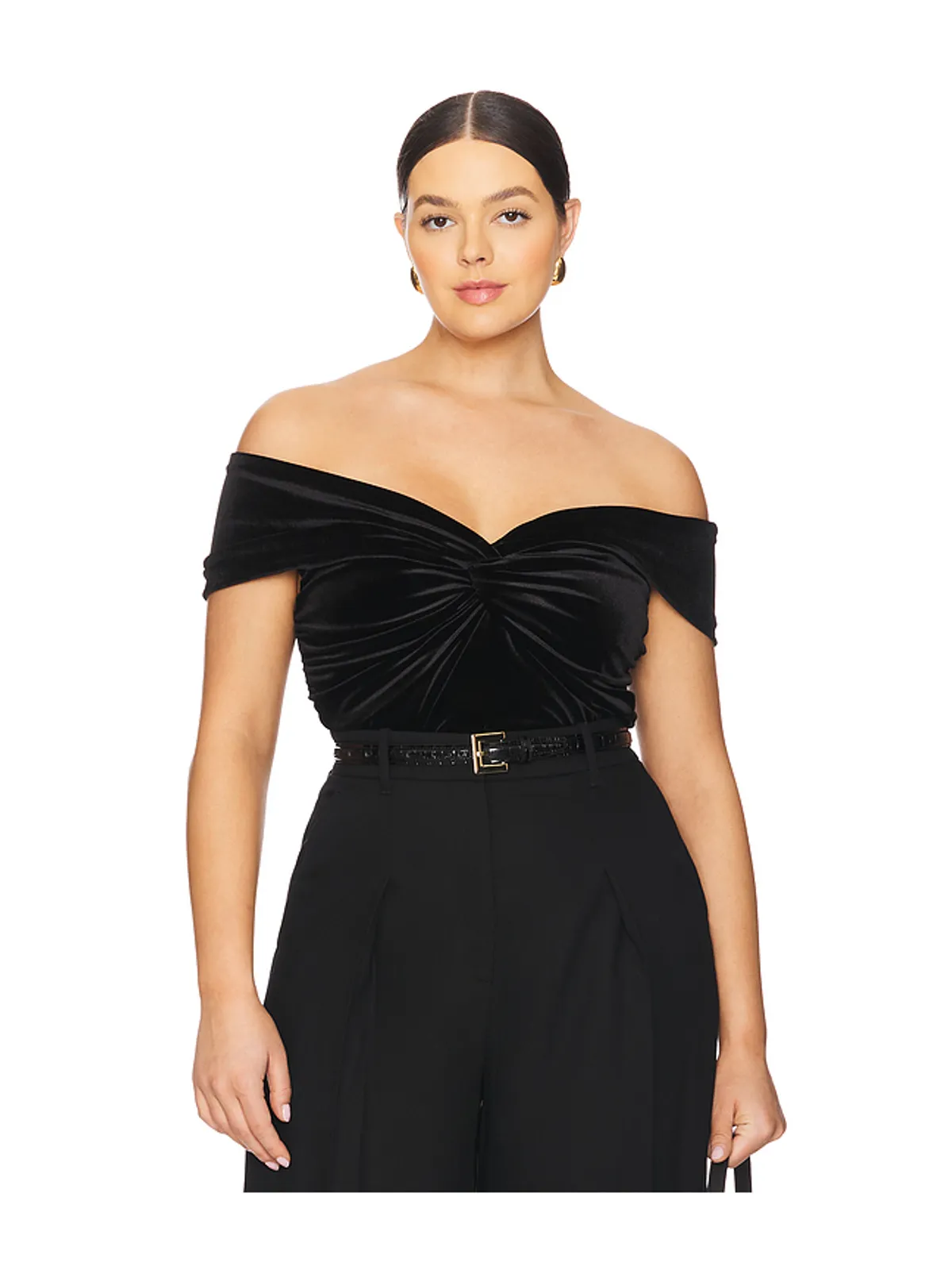 Good American VELVET OFF SHOULDER トップ - 画像2