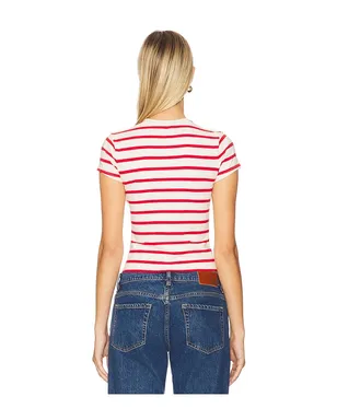 Good American SUPER STRETCH Tシャツ - Cream,Red. - サムネイル3