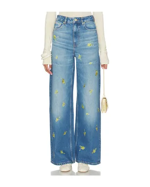 Ganni PRINTED FLOWER DENIM LARI デニム - サムネイル1