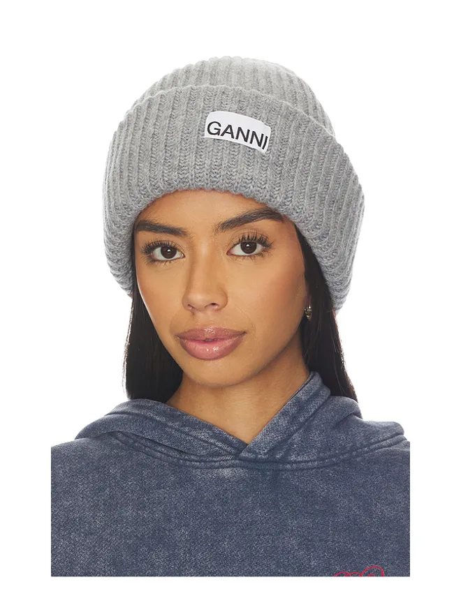Ganni Ganni STRUCTURED リブ編みビーニーの商品画像