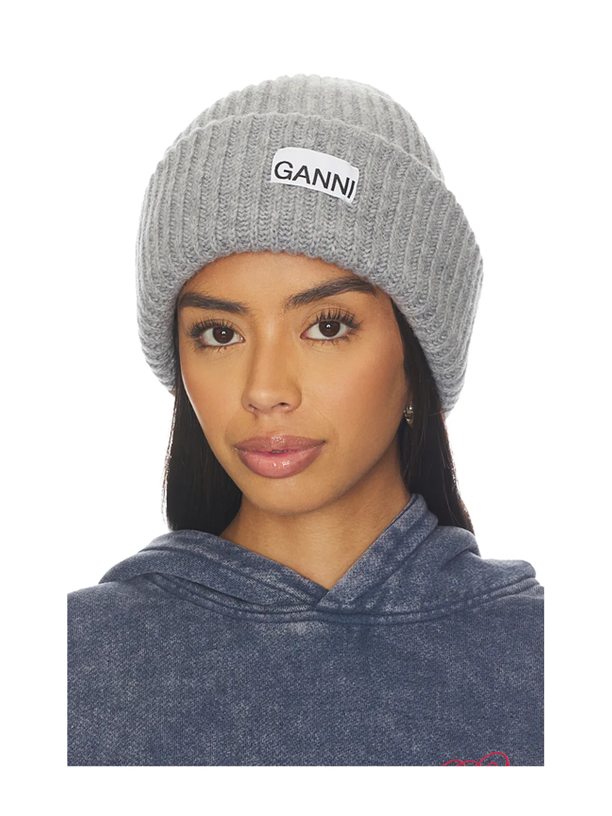 Ganni STRUCTURED リブ編みビーニー - 画像1
