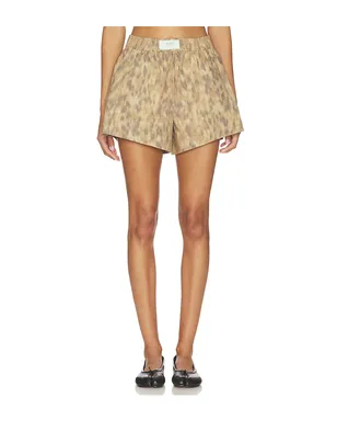 Ganni PRINTED STRETCH COTTON ELASTICATED ショートパンツ - サムネイル1