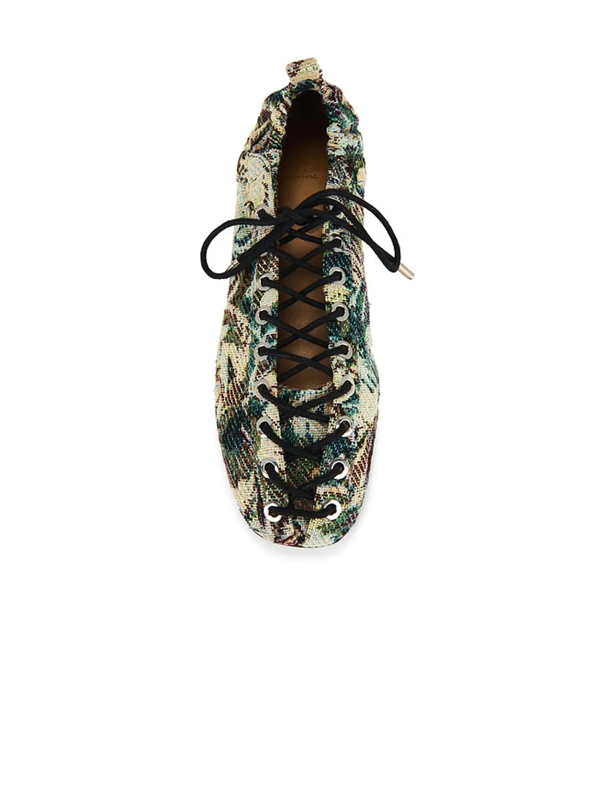 Ganni LACE UP バレリーナ - 画像4
