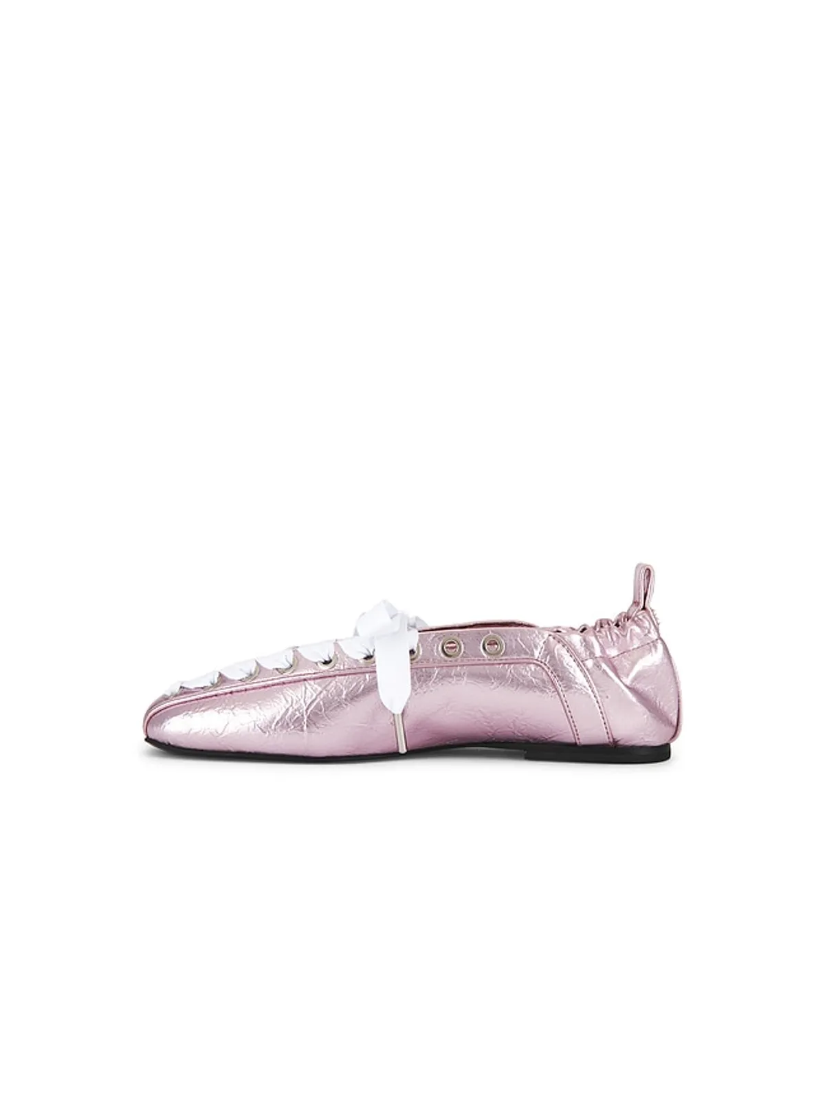 Ganni LACE UP BALLERINA フラットシューズ - 画像5