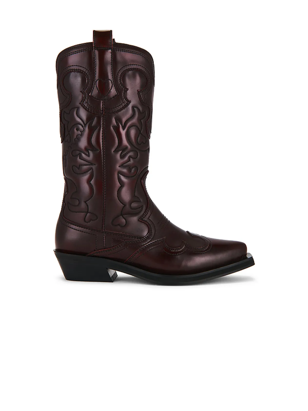 Ganni EMBROIDERED WESTERN ブーツ - 画像1