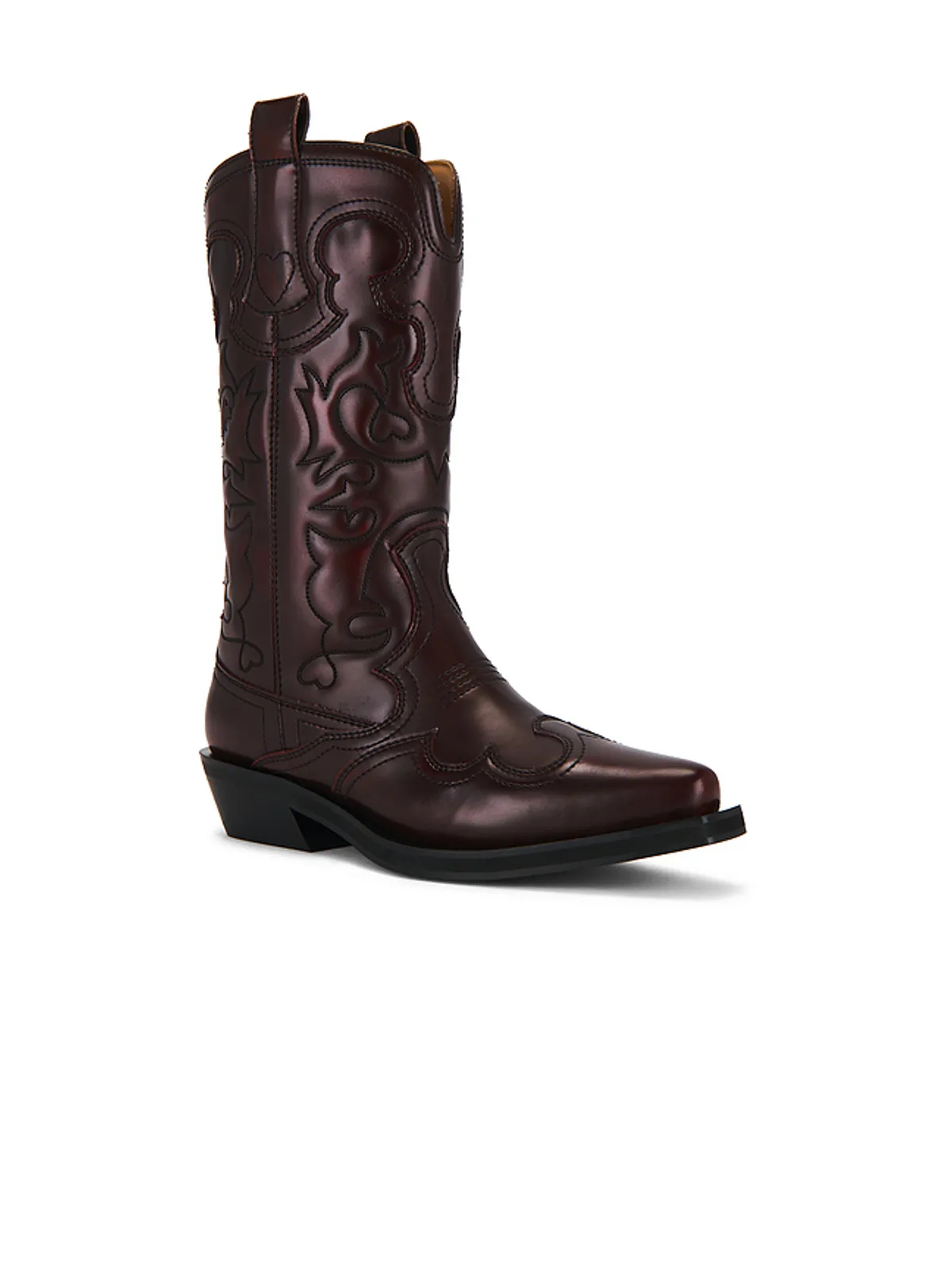 Ganni EMBROIDERED WESTERN ブーツ - 画像2