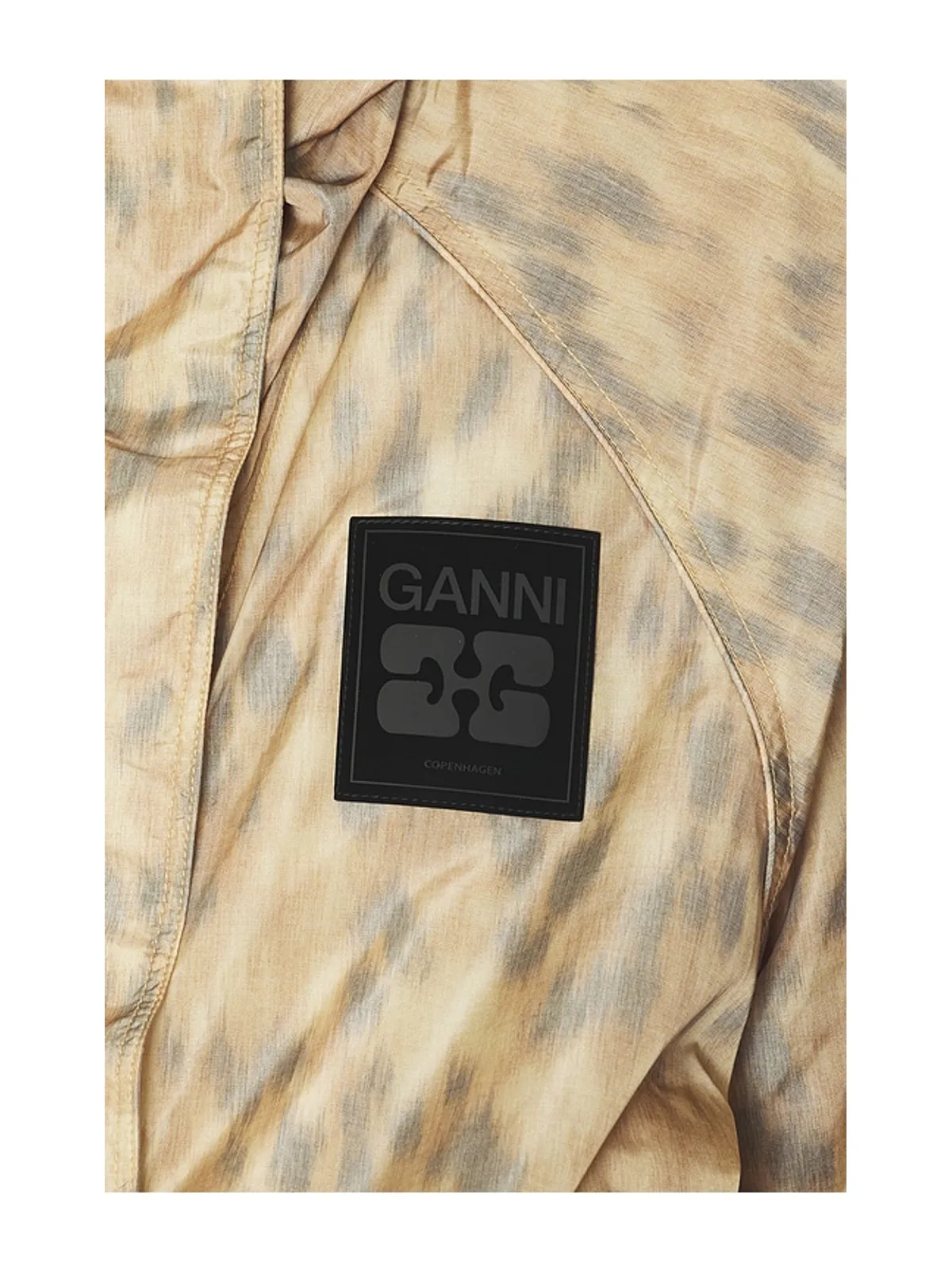 Ganni PRINTED FLYWEIGHT NYLON HOODED ジャケット - 画像6