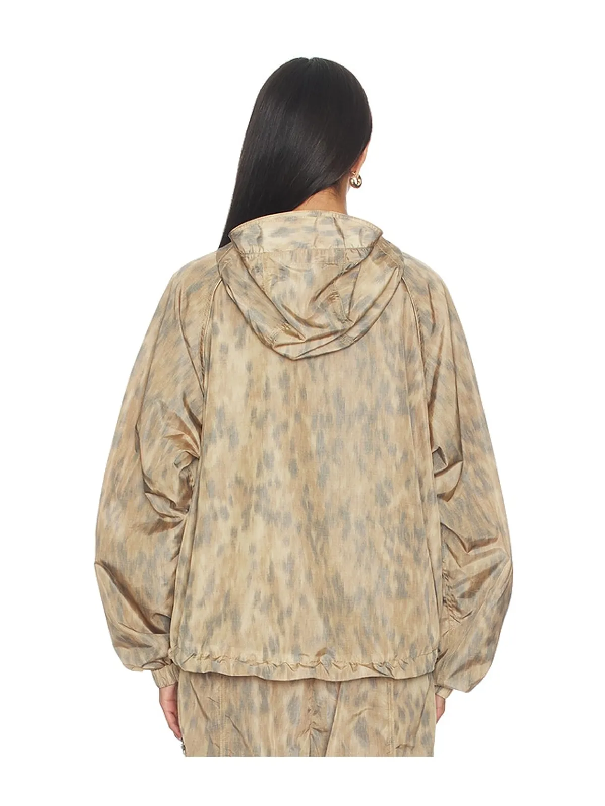 Ganni PRINTED FLYWEIGHT NYLON HOODED ジャケット - 画像4