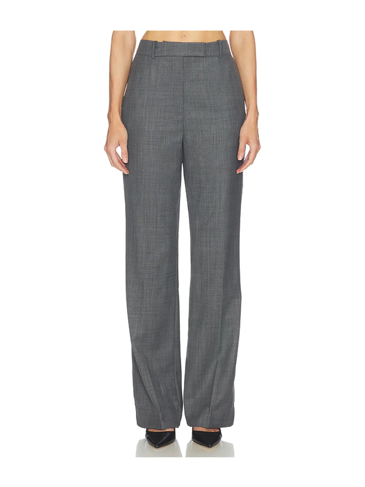 Ganni WOOL MELANGE SUITING STRAIGHT パンツ - 画像1