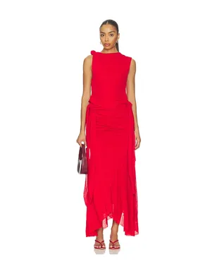 Ganni MARL MESH DRAPED LONG スカート - サムネイル5