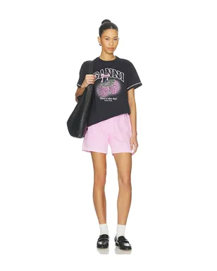 Ganni BASIC COTTON JERSEY RASPBERRY PRINT Tシャツ - サムネイル4
